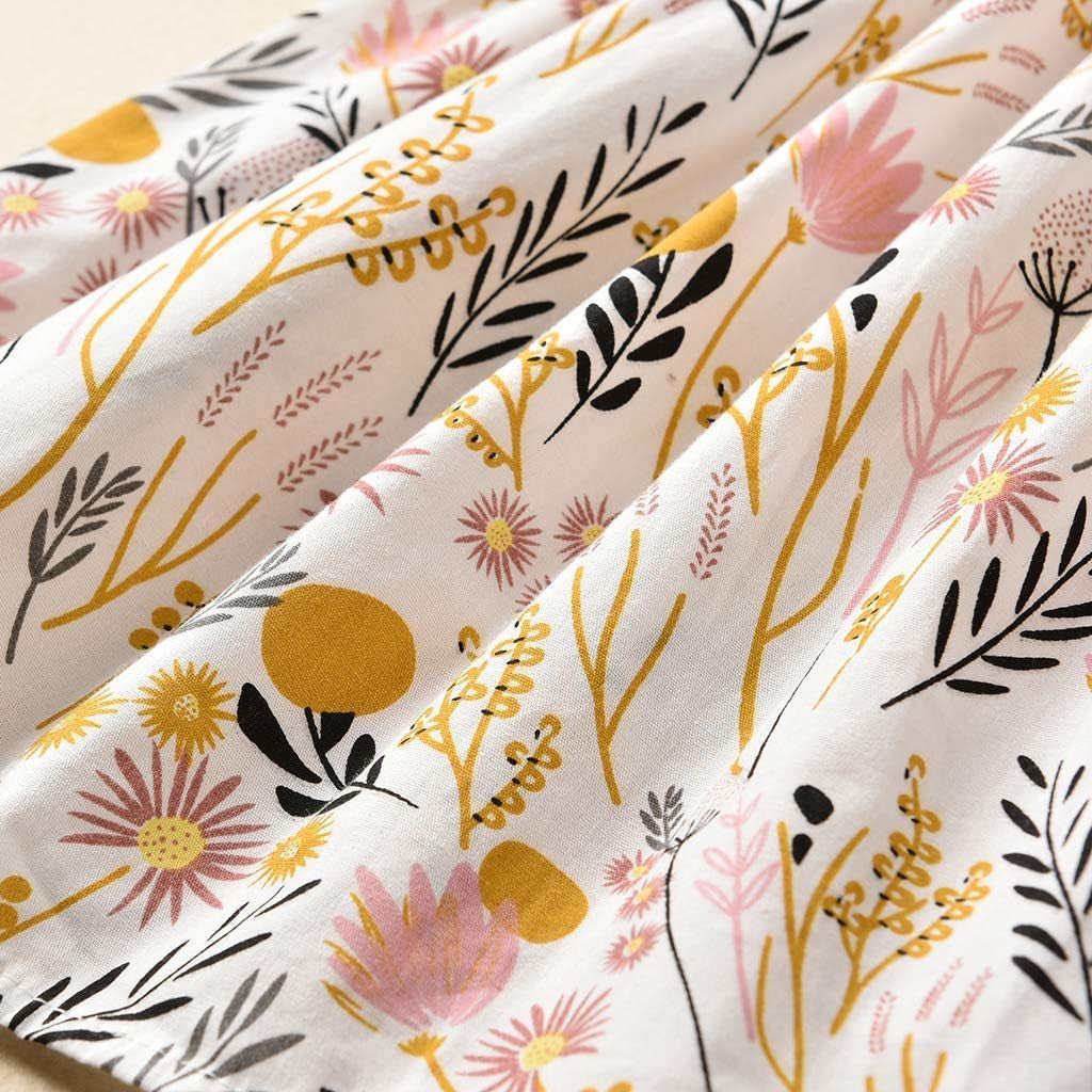 Toddler Baby Girl Sun Dress Wildflower Floral Seaside Beach Dress Overall Outfits Onepiece