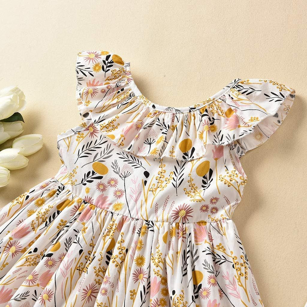 Toddler Baby Girl Sun Dress Wildflower Floral Seaside Beach Dress Over BABY MODEL Toddler Baby Girl Sun Dress Wildflower Floral Seaside Beach Dress Over BABY MODEL
