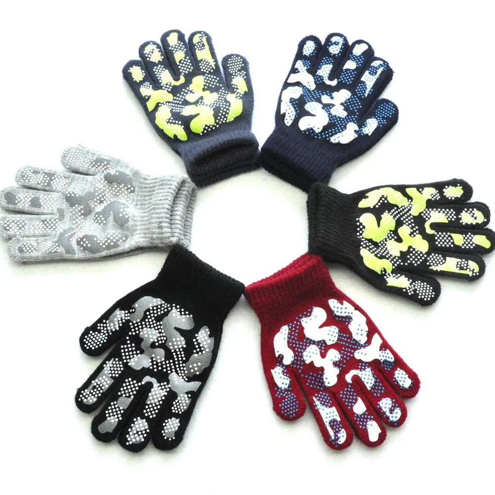 New Children Magic Stretchable Glove Winter Warm Gloves Knitting Kids Full Finger Magic Mittens